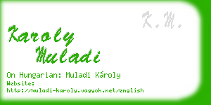 karoly muladi business card